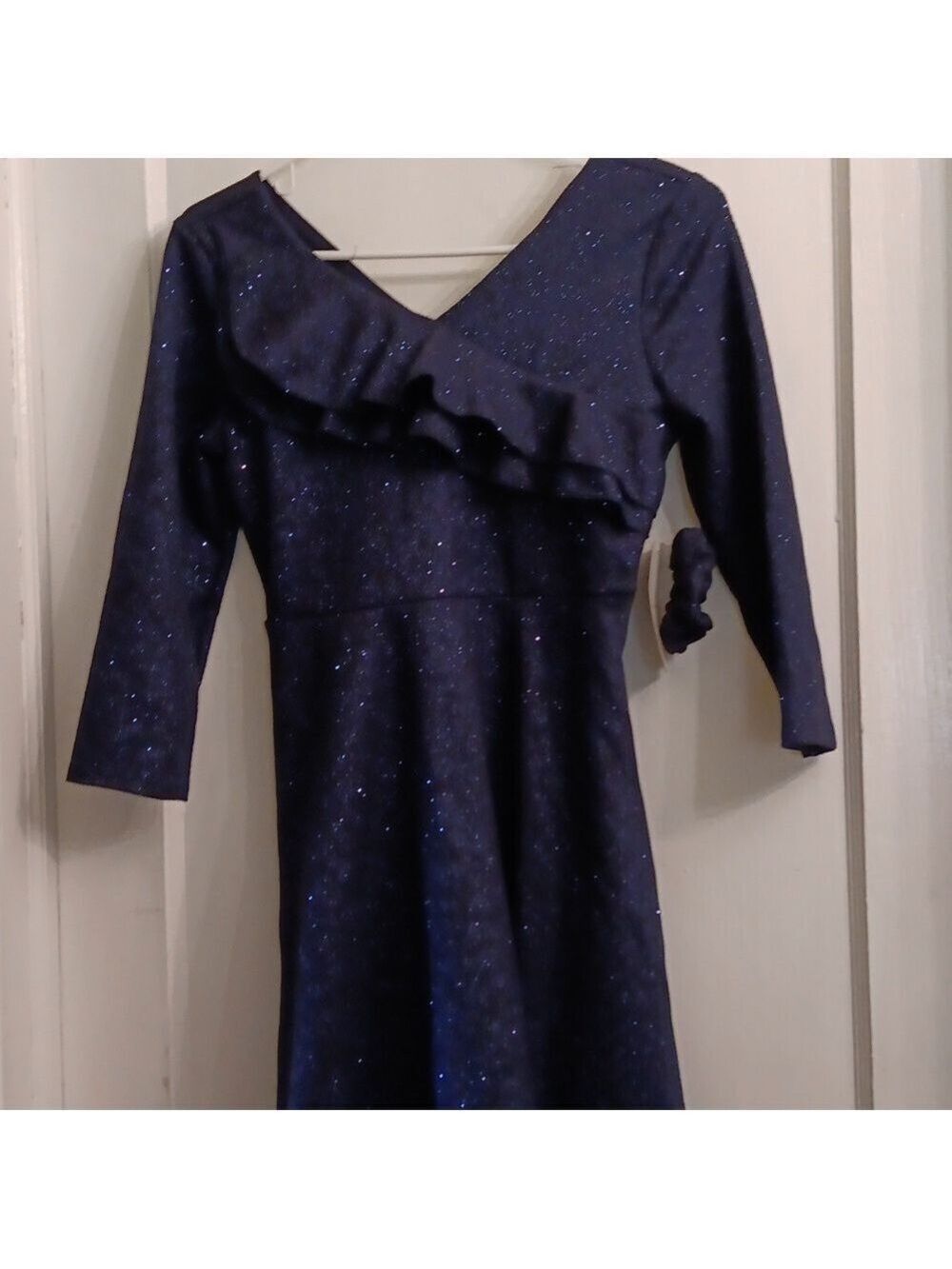Emerald Sundae Girls Sparkling Ruffle Front  Dress NWT Size  XL 16
